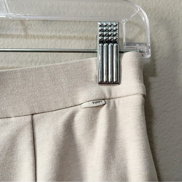 Vuori Women's Elevation Trouser Pant Ecru Heather Size Small Short Wide Leg - Picture 11 of 13